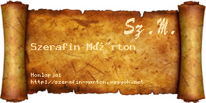 Szerafin Márton névjegykártya